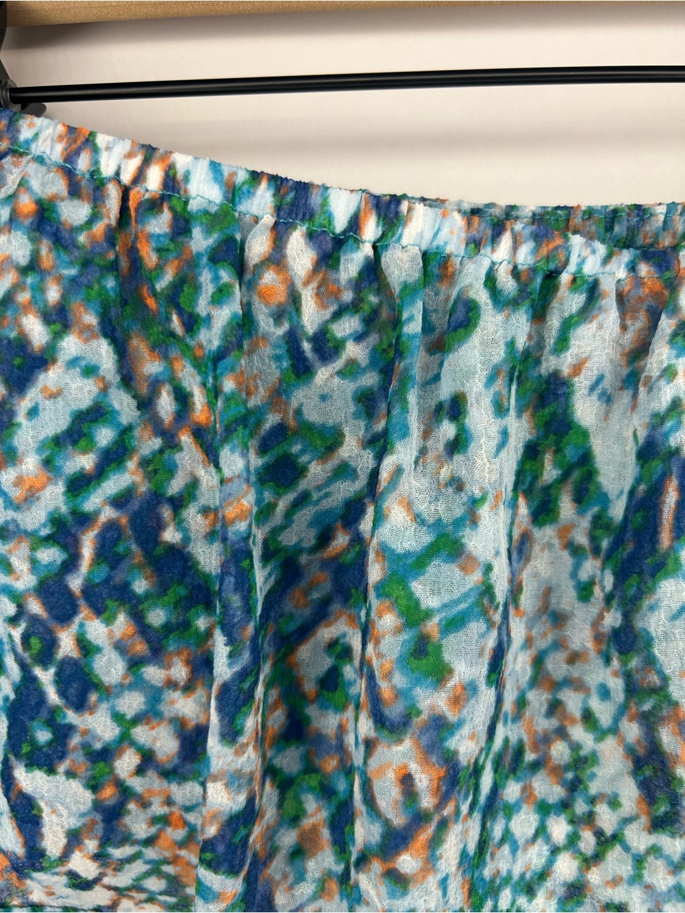 *NWT* Ramy Brook Women’s Turquoise Printed Meena Bandeau Cropped Top, Size Large - Picture 6 of 13